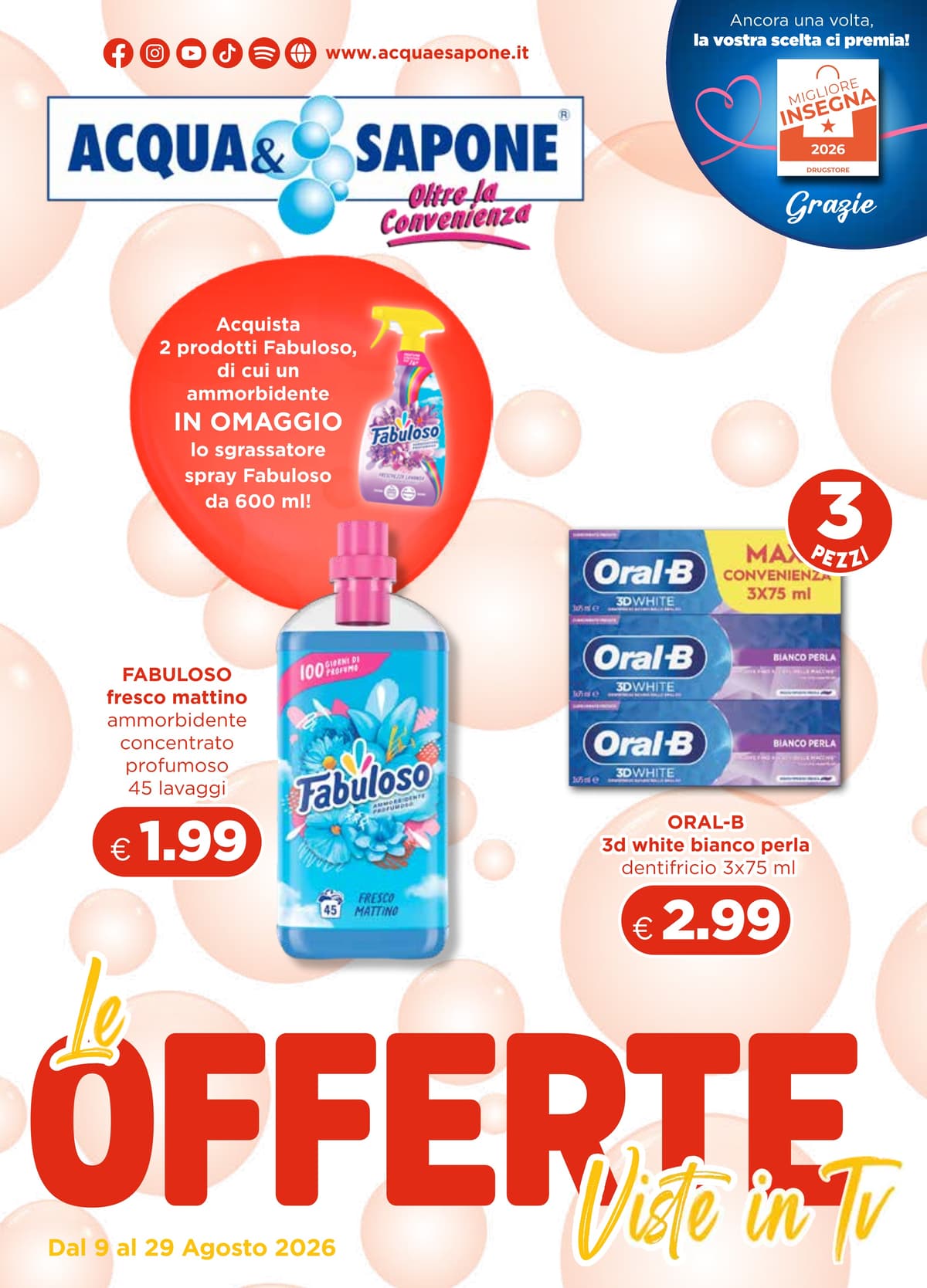 Pagina 1. del volantino Acqua & Sapone - Offerte dal 23/08/2026