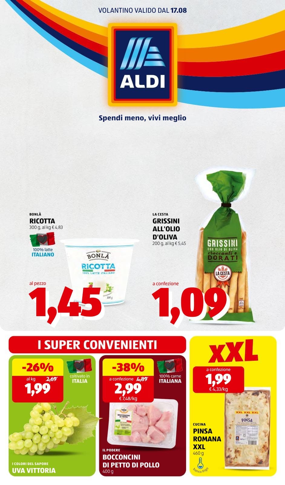 Pagina 1. del volantino ALDI - Prezzi Bassi dal 23/08/2026