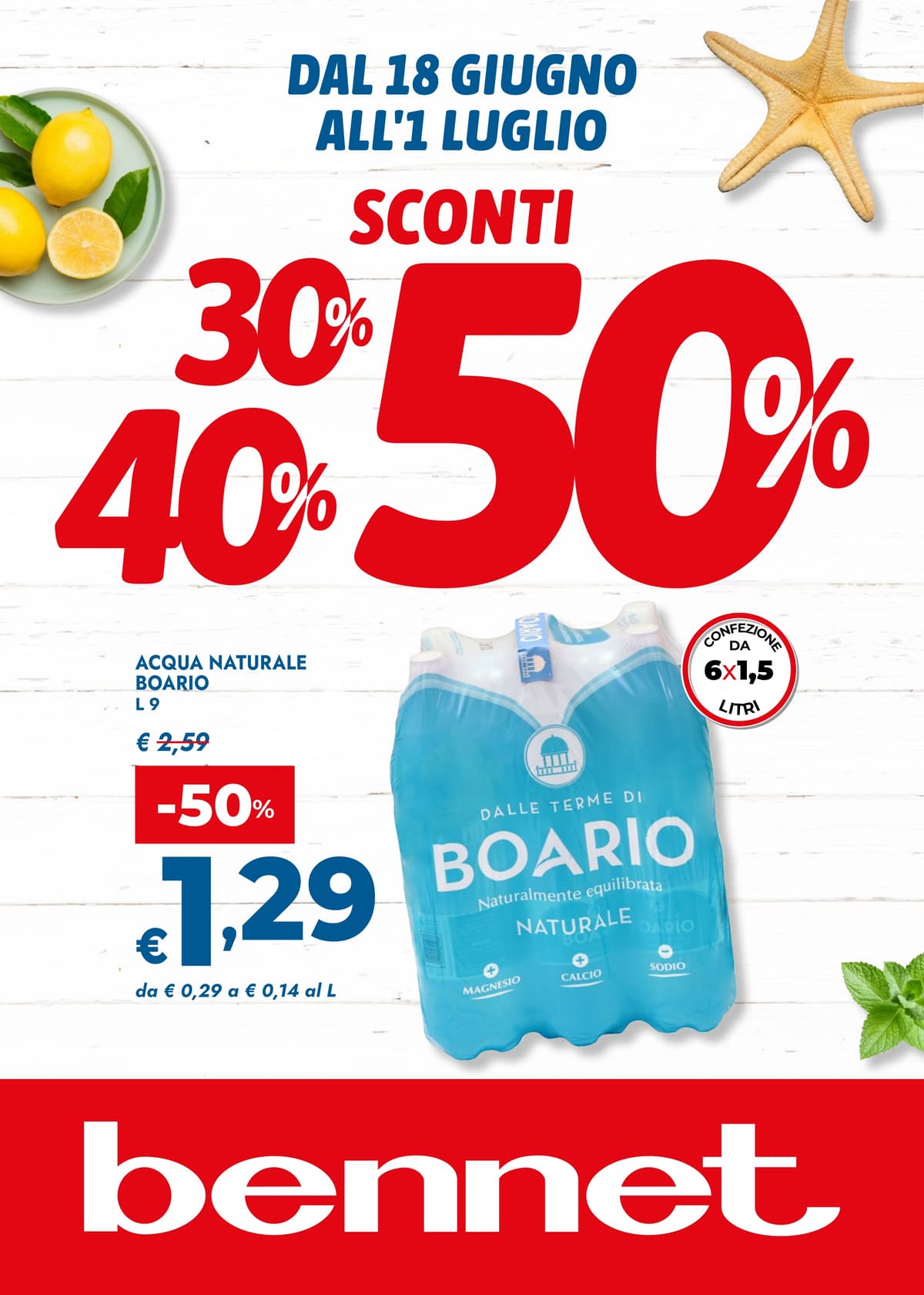 Pagina 1. del volantino Bennet - SCONTI 30% 40% 50% dal 23/06/2026