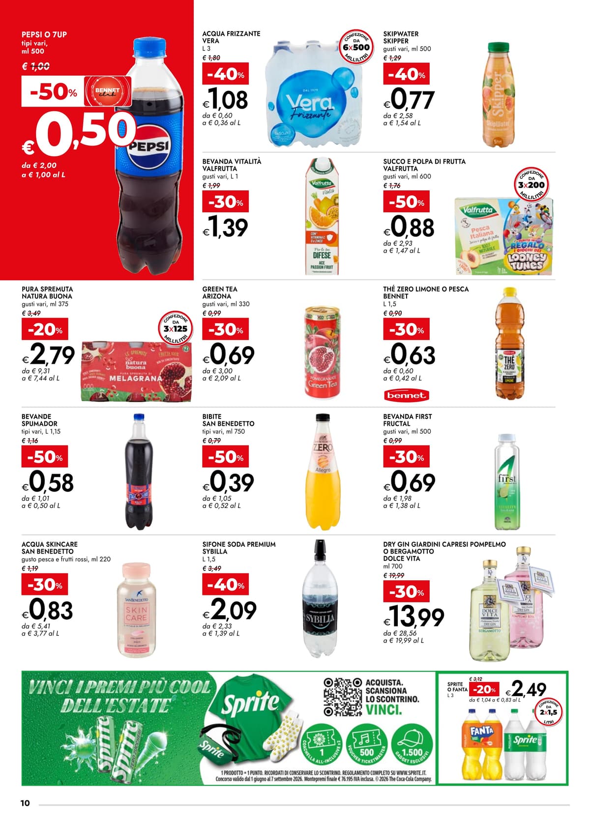 Pagina 10. del volantino Bennet - SCONTI 30% 40% 50%