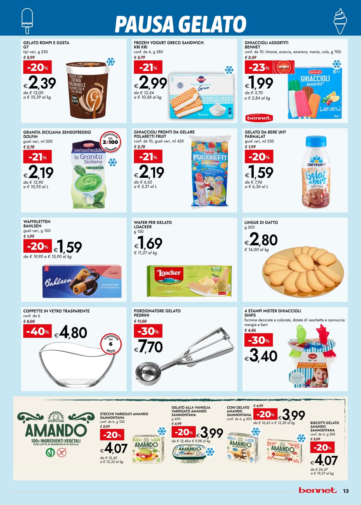 Pagina 13. del volantino Bennet - SCONTI 30% 40% 50%