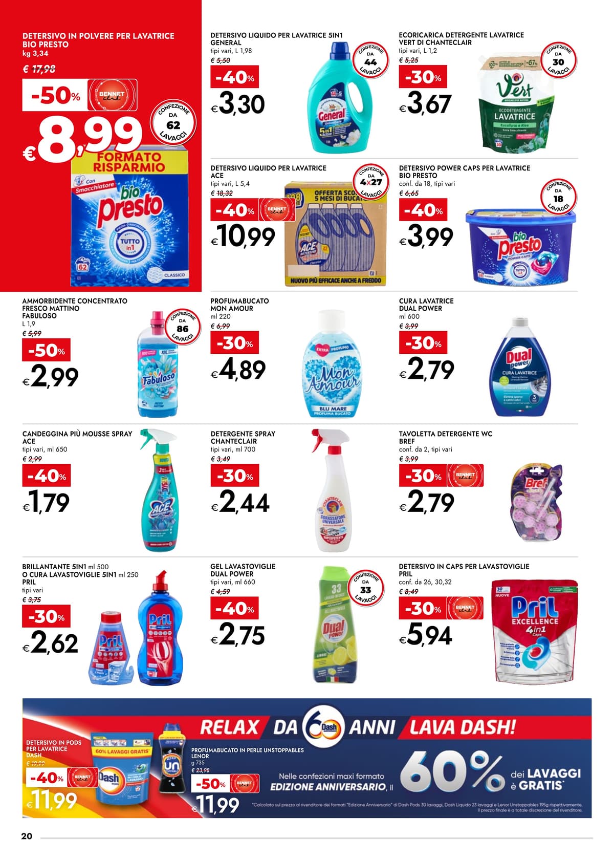Pagina 20. del volantino Bennet - SCONTI 30% 40% 50%