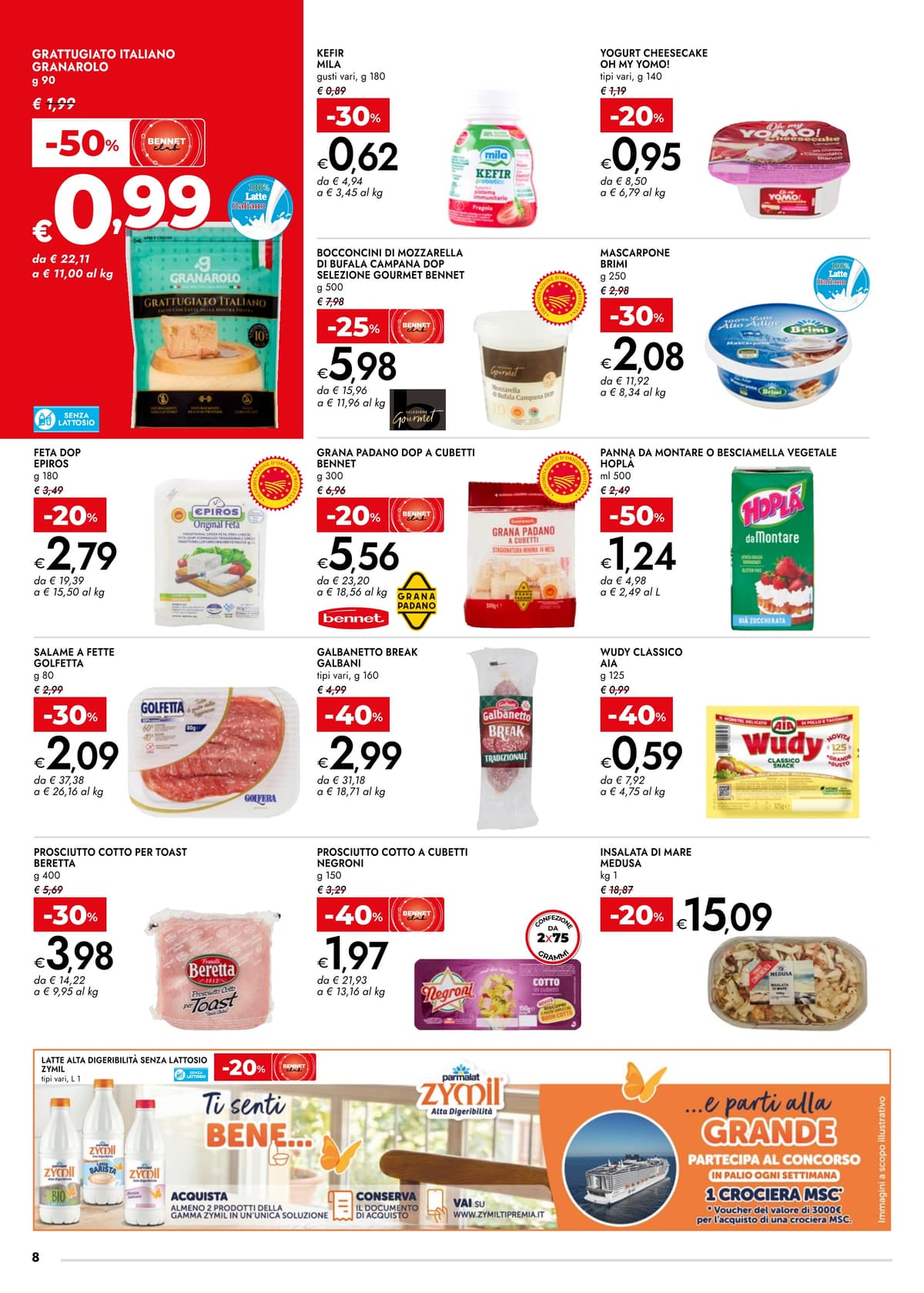 Pagina 8. del volantino Bennet - SCONTI 30% 40% 50%