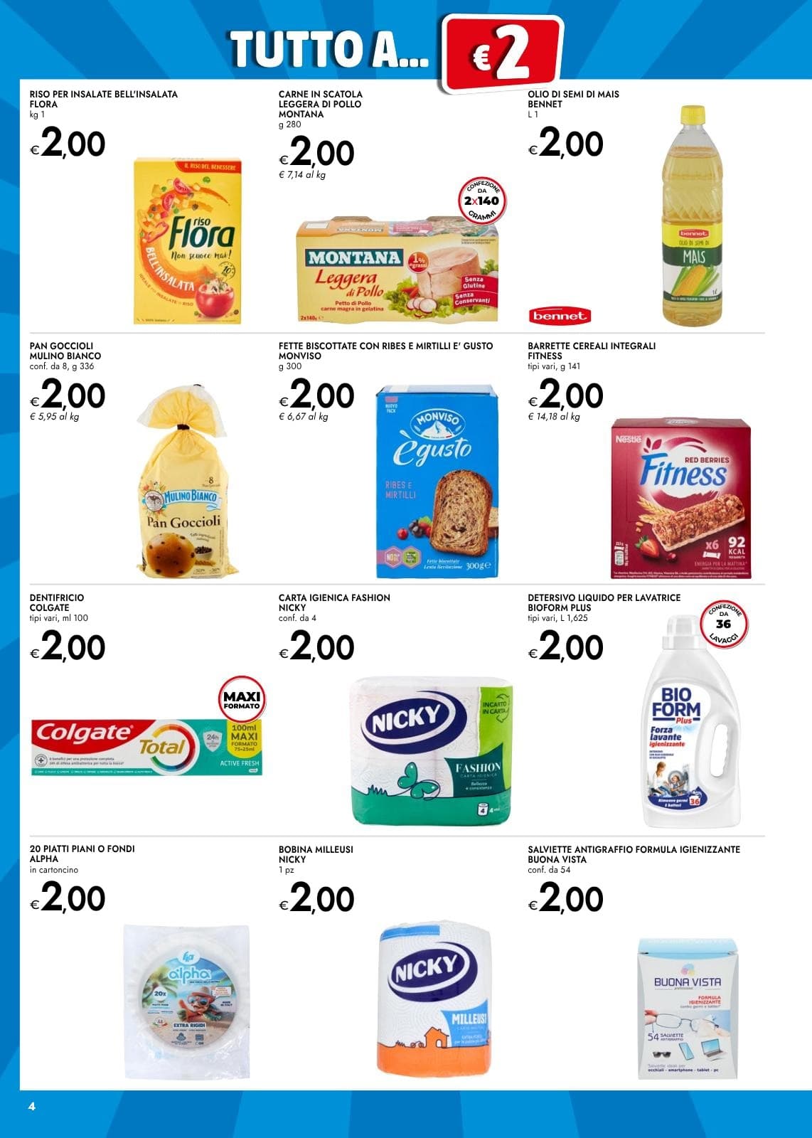 Pagina 4. del volantino Bennet - Tutto A € 1,2,3,5 dal 14/07/2026