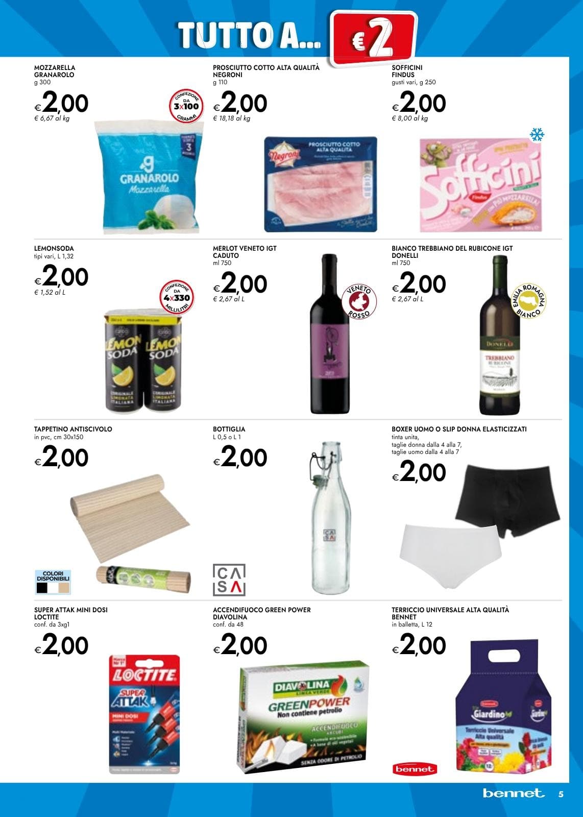Pagina 5. del volantino Bennet - Tutto A € 1,2,3,5 dal 14/07/2026