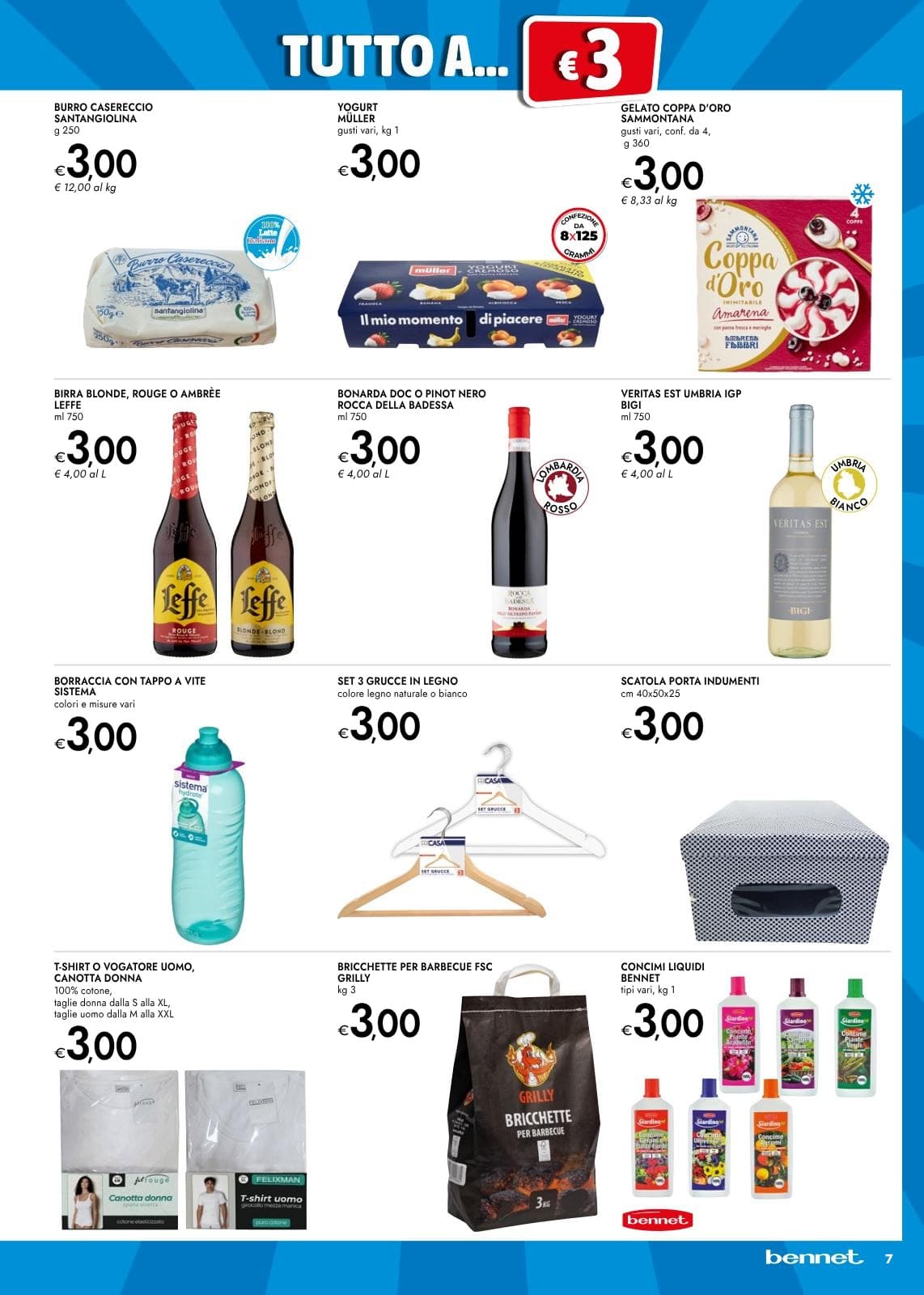 Pagina 7. del volantino Bennet - Tutto A € 1,2,3,5 dal 14/07/2026