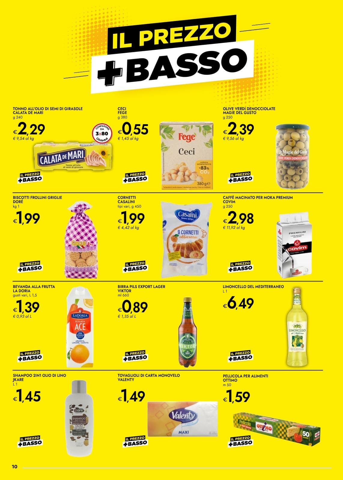 Pagina 10. del volantino Bennet - Tutto A € 1,2,3,5 dal 14/07/2026