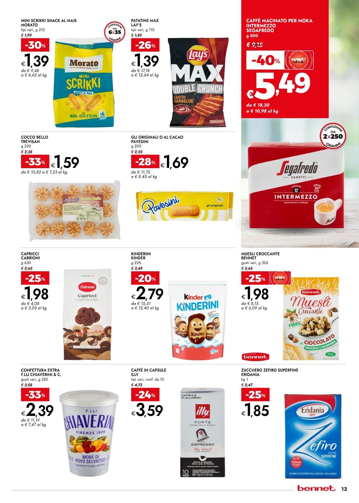 Pagina 13. del volantino Bennet - Tutto A € 1,2,3,5 dal 14/07/2026