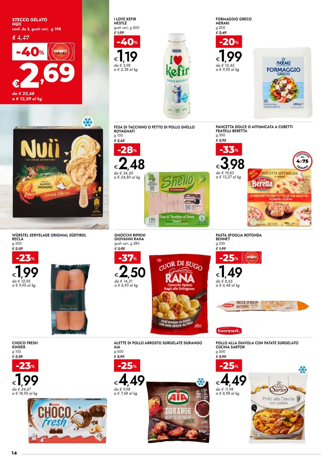 Pagina 14. del volantino Bennet - Tutto A € 1,2,3,5 dal 14/07/2026