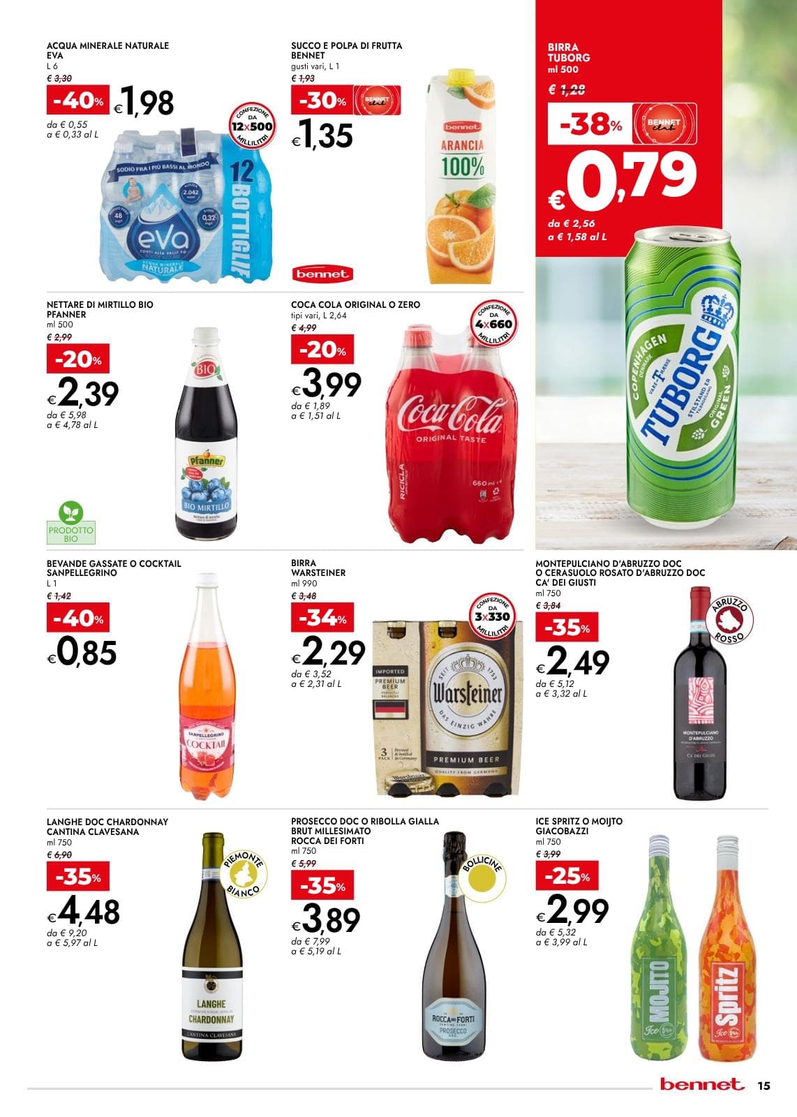 Pagina 15. del volantino Bennet - Tutto A € 1,2,3,5 dal 14/07/2026