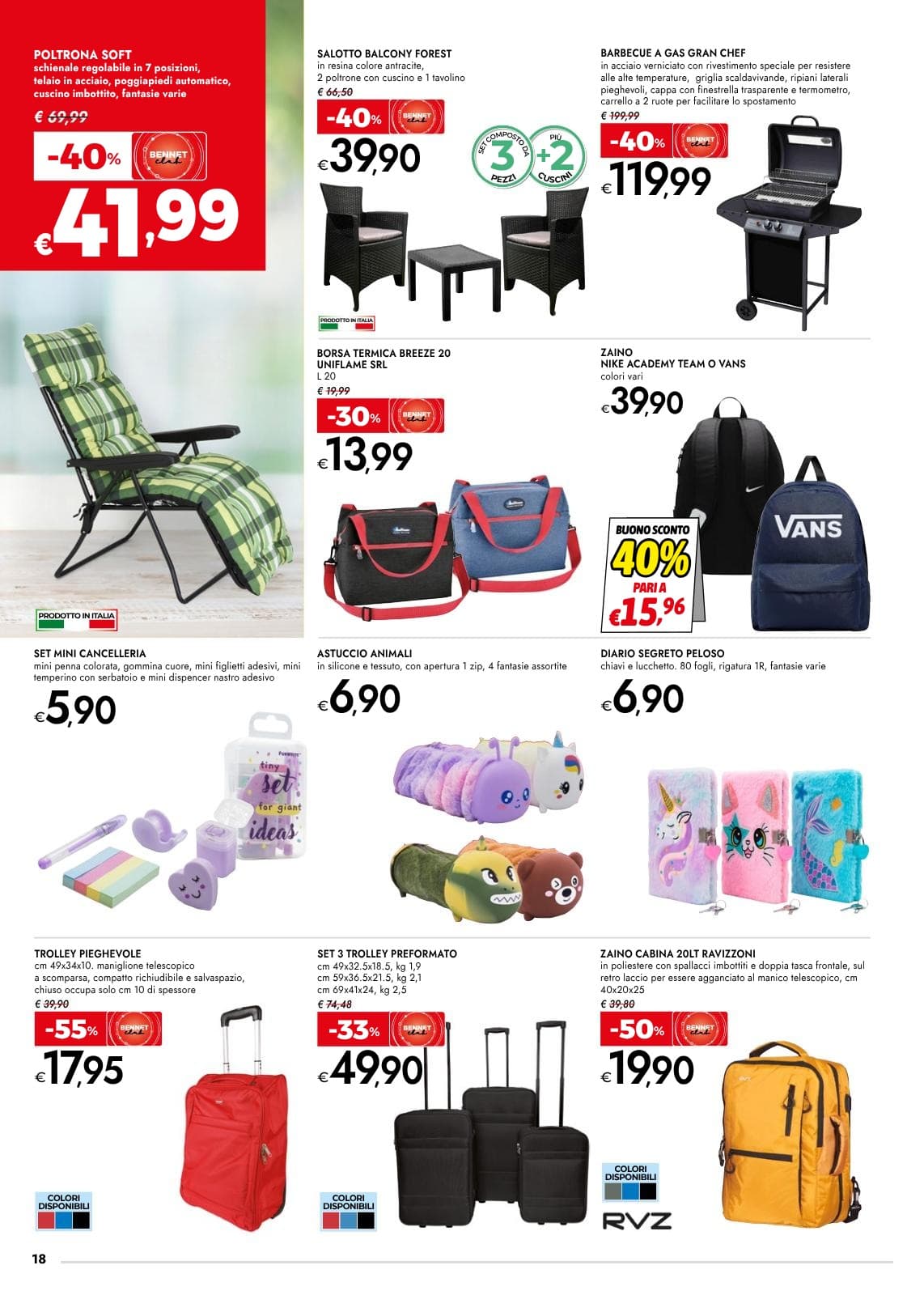 Pagina 18. del volantino Bennet - Tutto A € 1,2,3,5 dal 14/07/2026