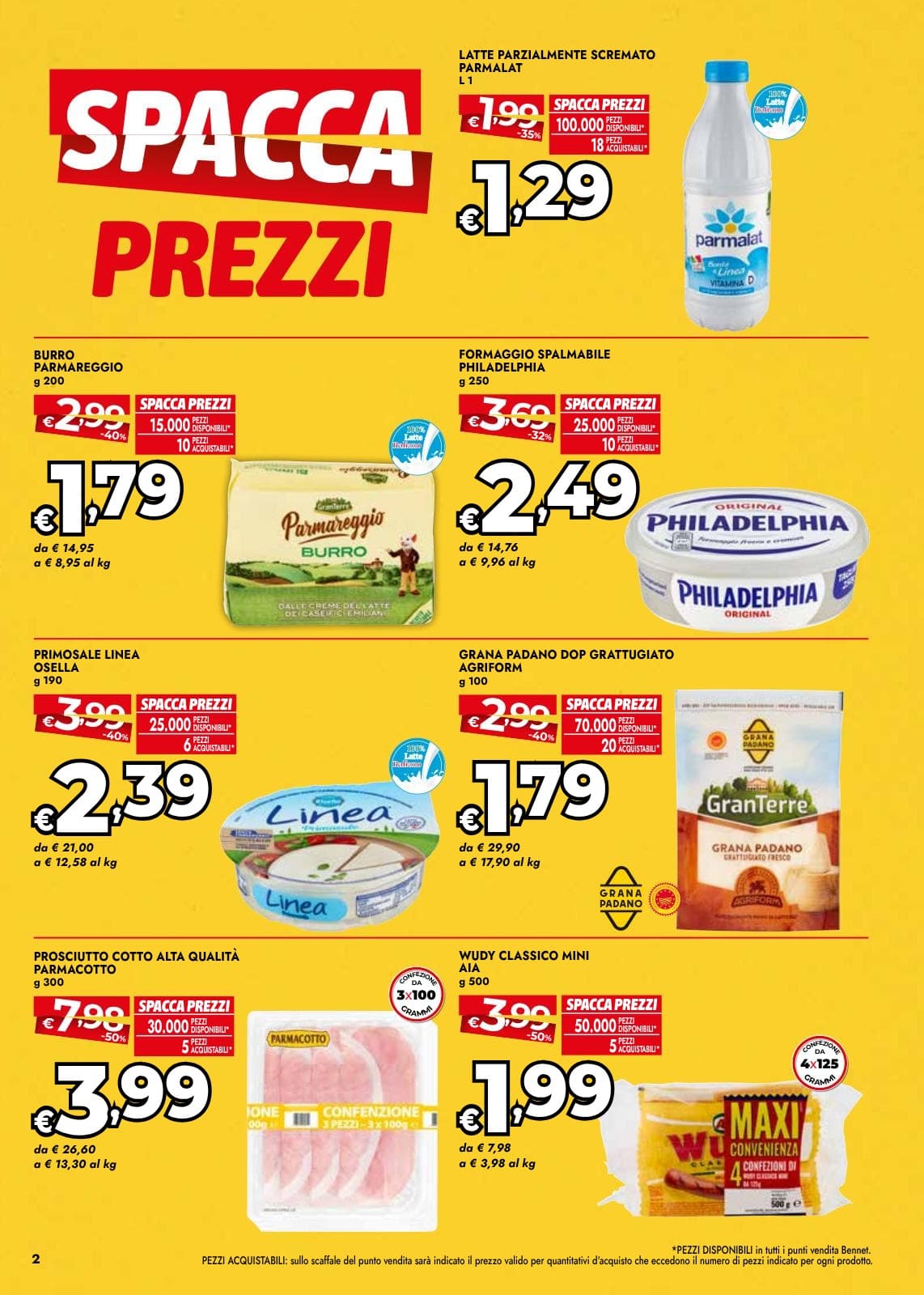 Pagina 2. del volantino Bennet - Spaccaprezzi dal 28/07/2026