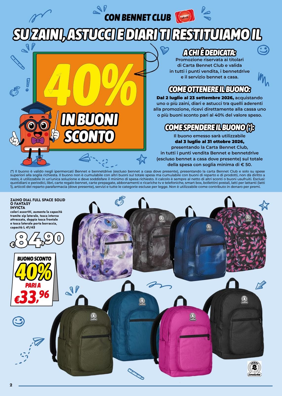 Pagina 2. del volantino Bennet - Tutto pronto per la scuola dal 23/08/2026