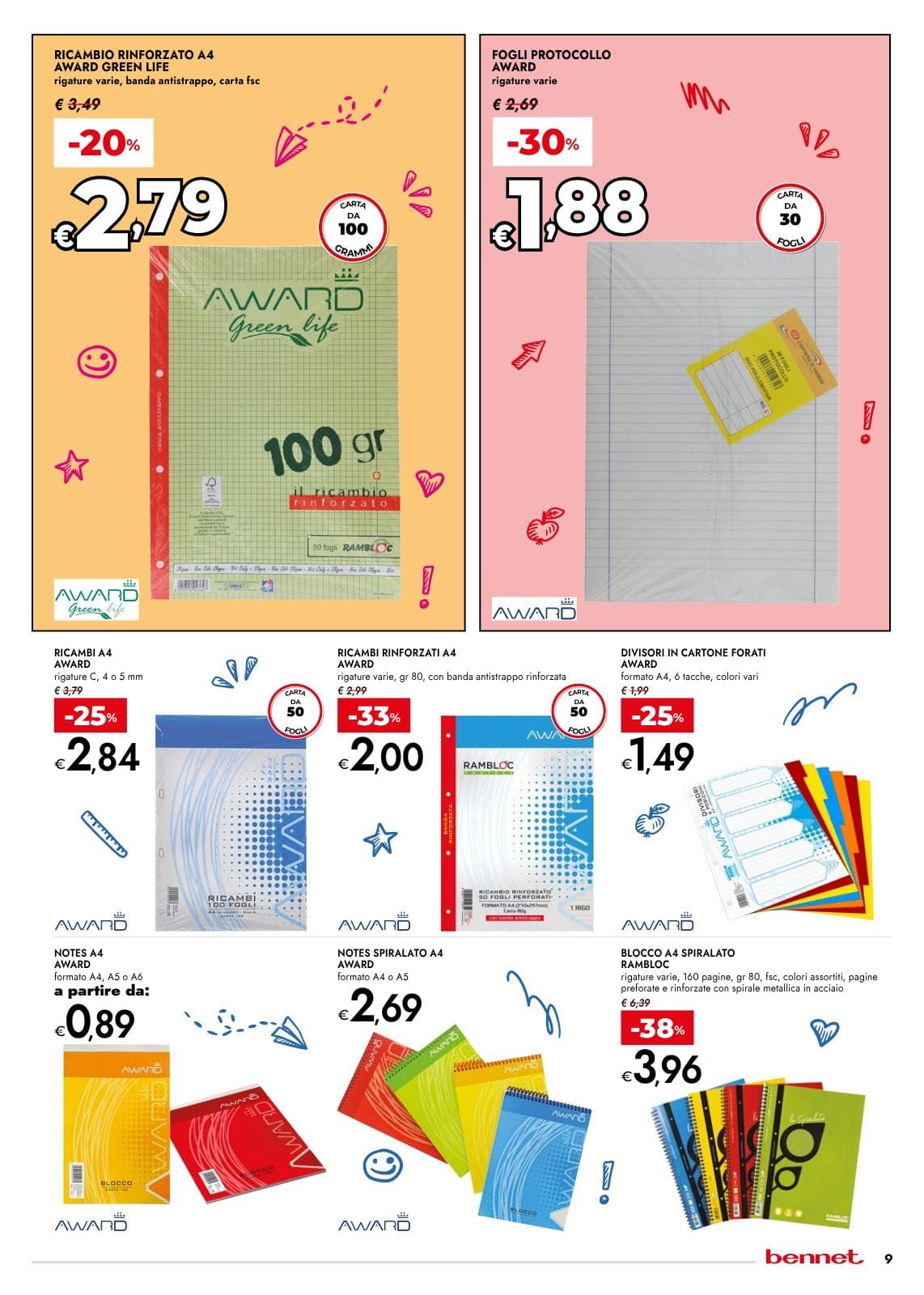 Pagina 9. del volantino Bennet - Tutto pronto per la scuola