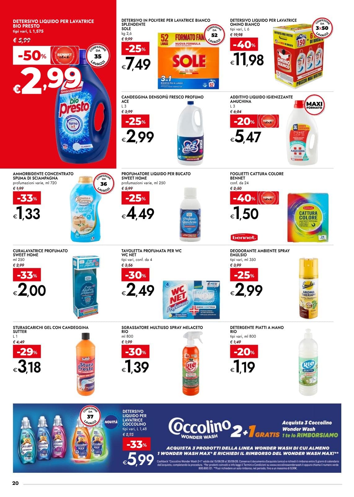 Pagina 20. del volantino Bennet - Fino Al 50%