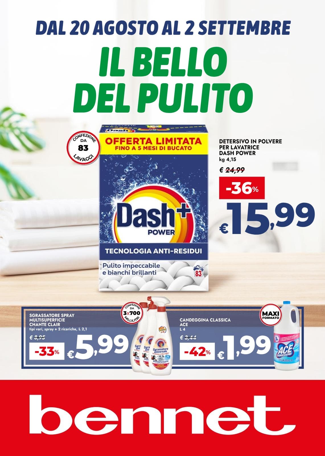 Pagina 1. del volantino Bennet - Il Bello Del Pulito dal 23/08/2026