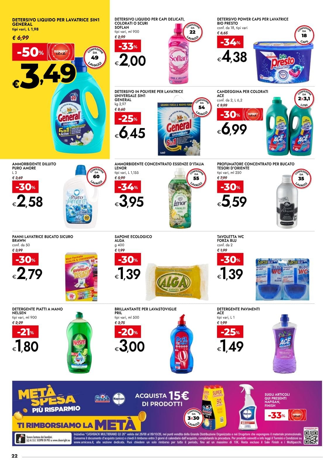 Pagina 22. del volantino Bennet - Sottocosto Freschi dal 28/08/2026