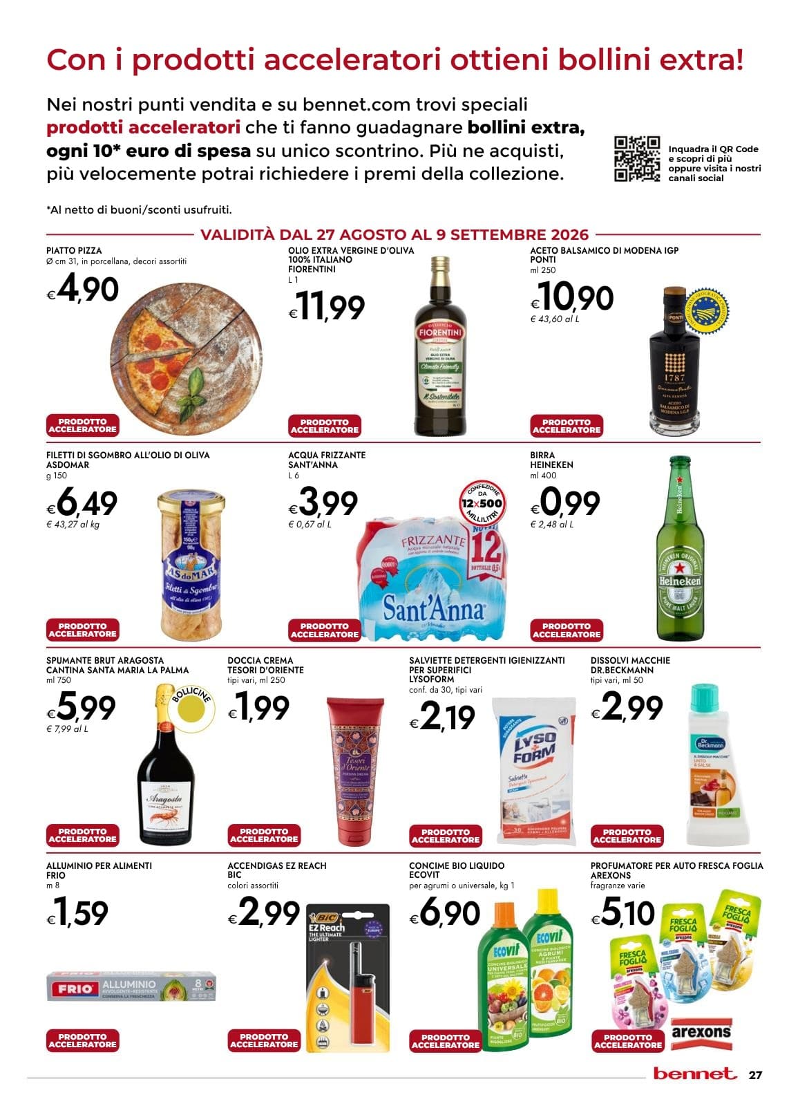 Pagina 27. del volantino Bennet - Sottocosto Freschi dal 28/08/2026