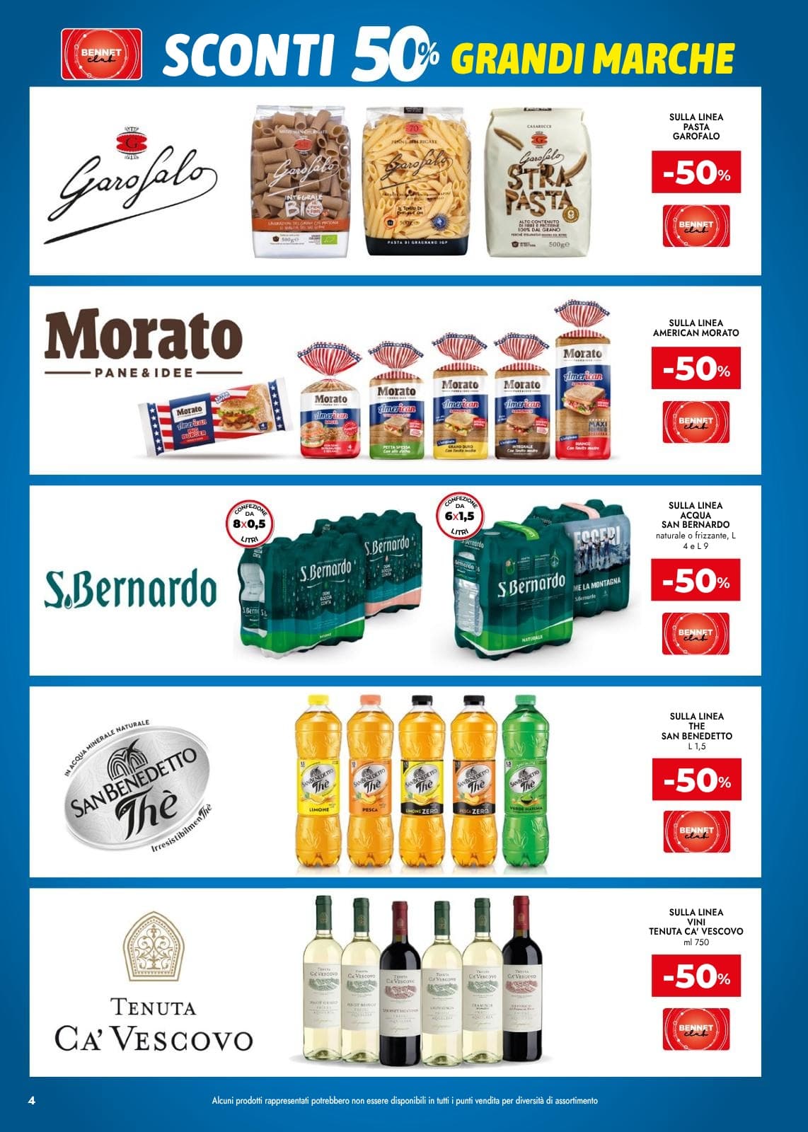 Pagina 4. del volantino Bennet - Grandi Marche Sconti 30% 40% 50%
