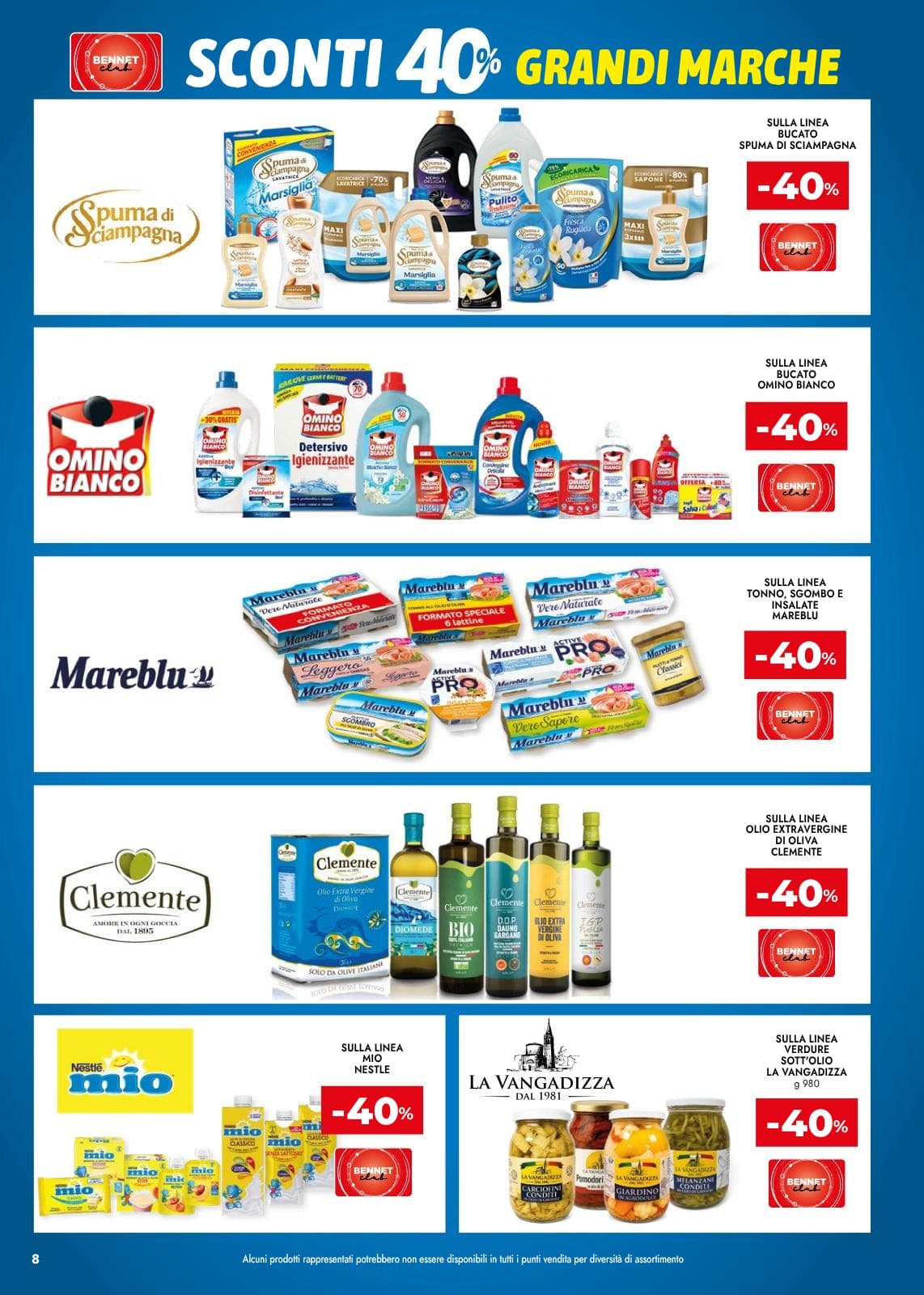 Pagina 8. del volantino Bennet - Grandi Marche Sconti 30% 40% 50%