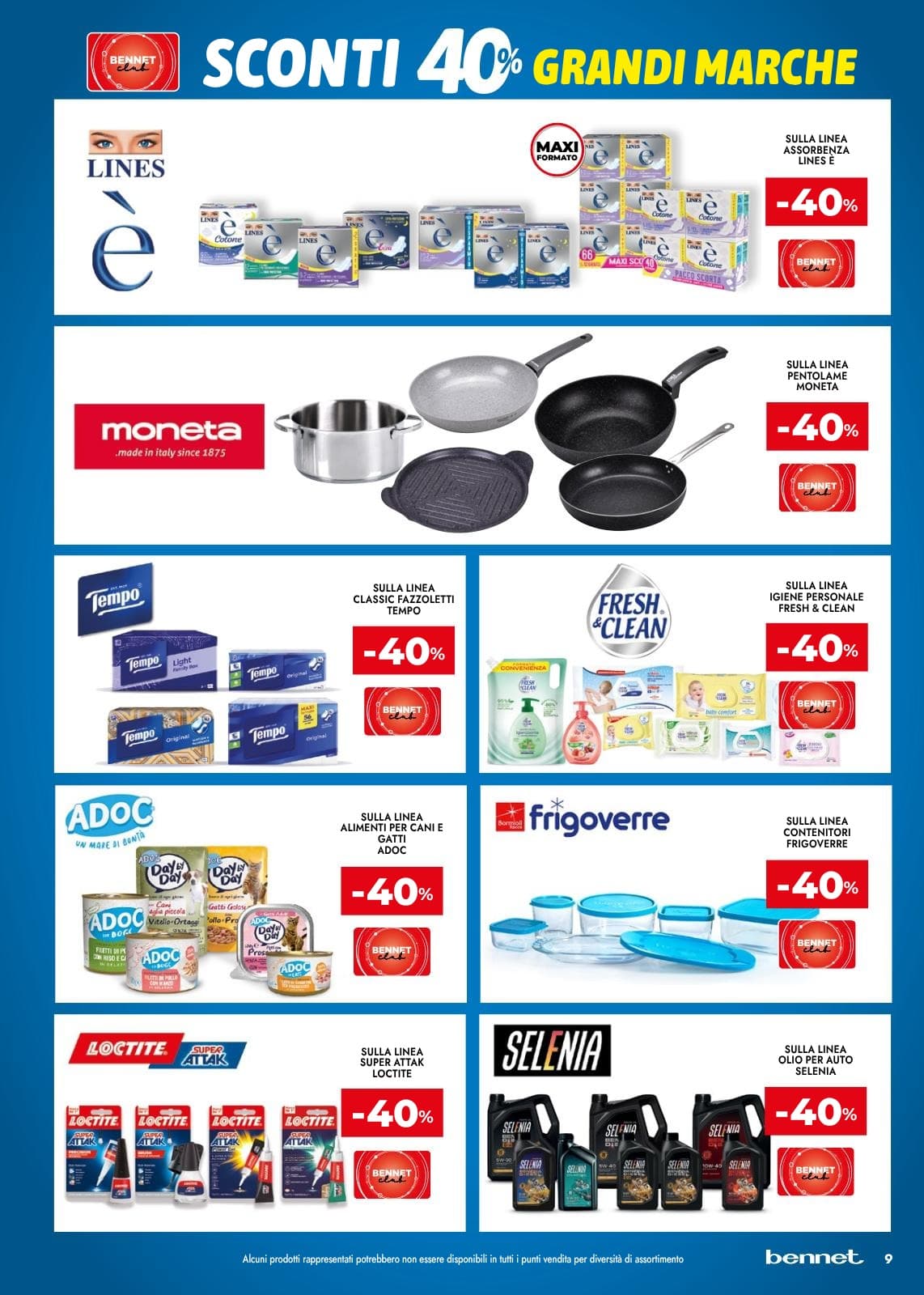 Pagina 9. del volantino Bennet - Grandi Marche Sconti 30% 40% 50%