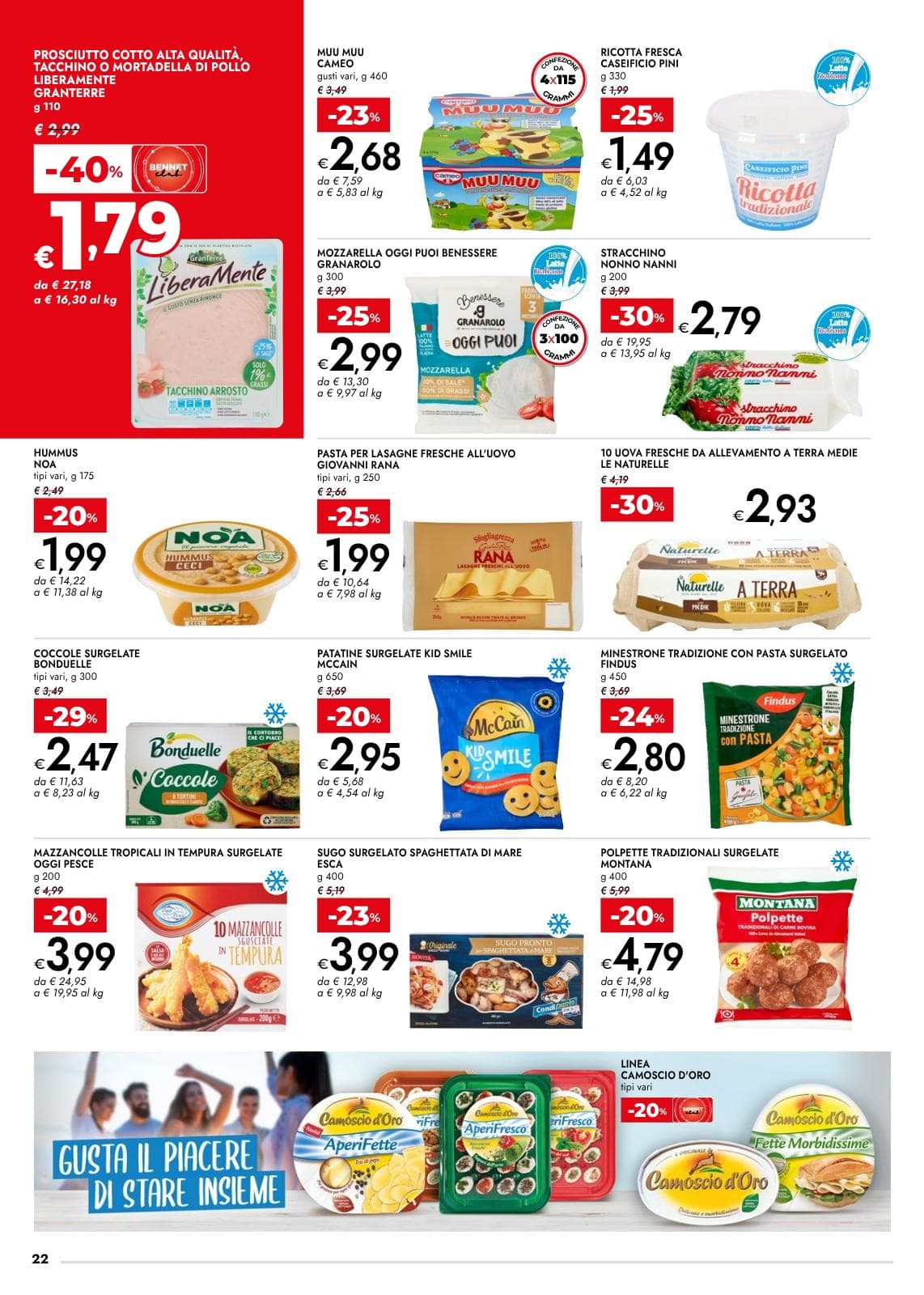 Pagina 22. del volantino Bennet - Grandi Marche Sconti 30% 40% 50%