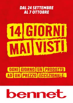 Pagina 1 del volantino Bennet 14 Giorni Mai Visti