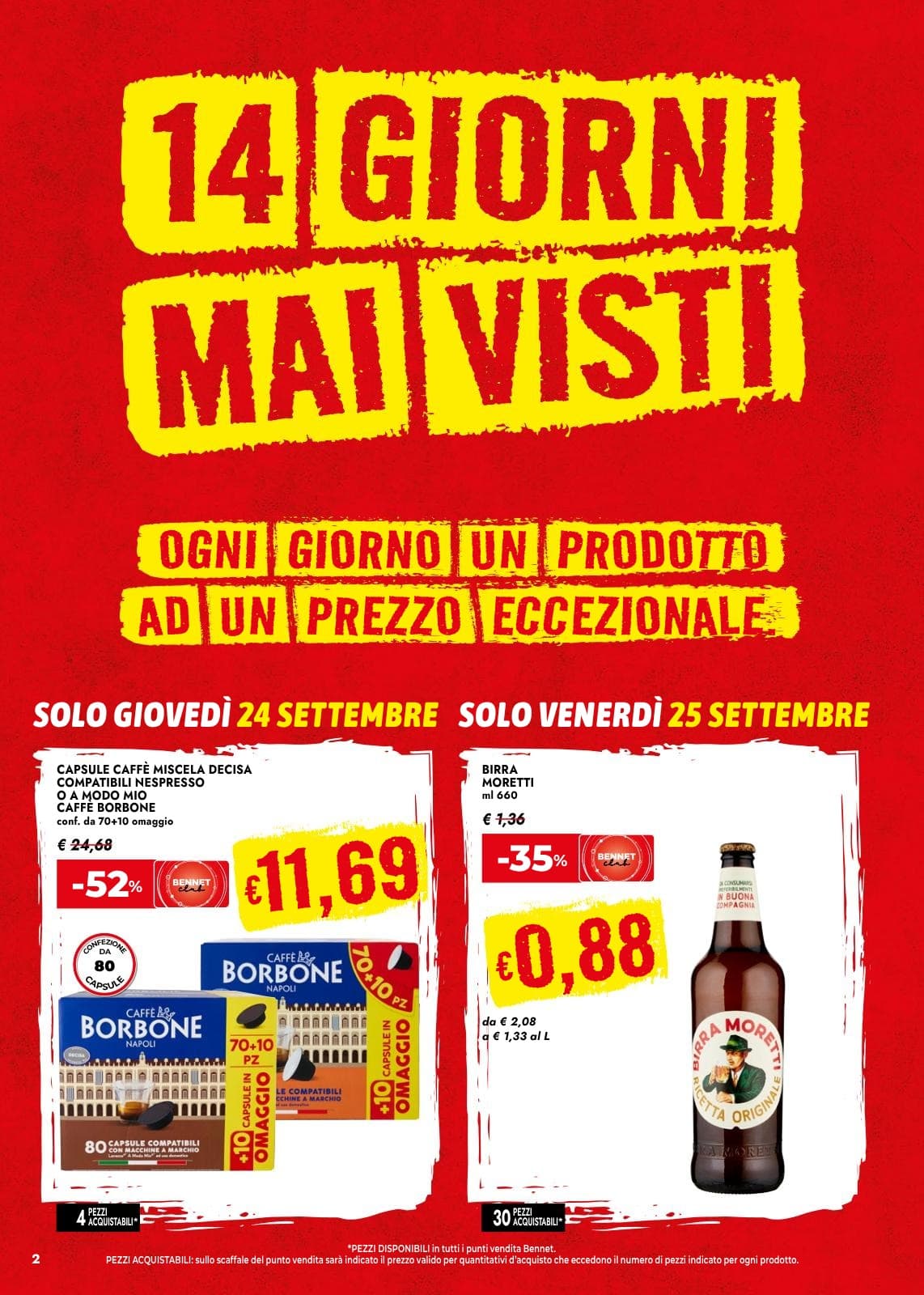 Pagina 2. del volantino Bennet - 14 Giorni Mai Visti
