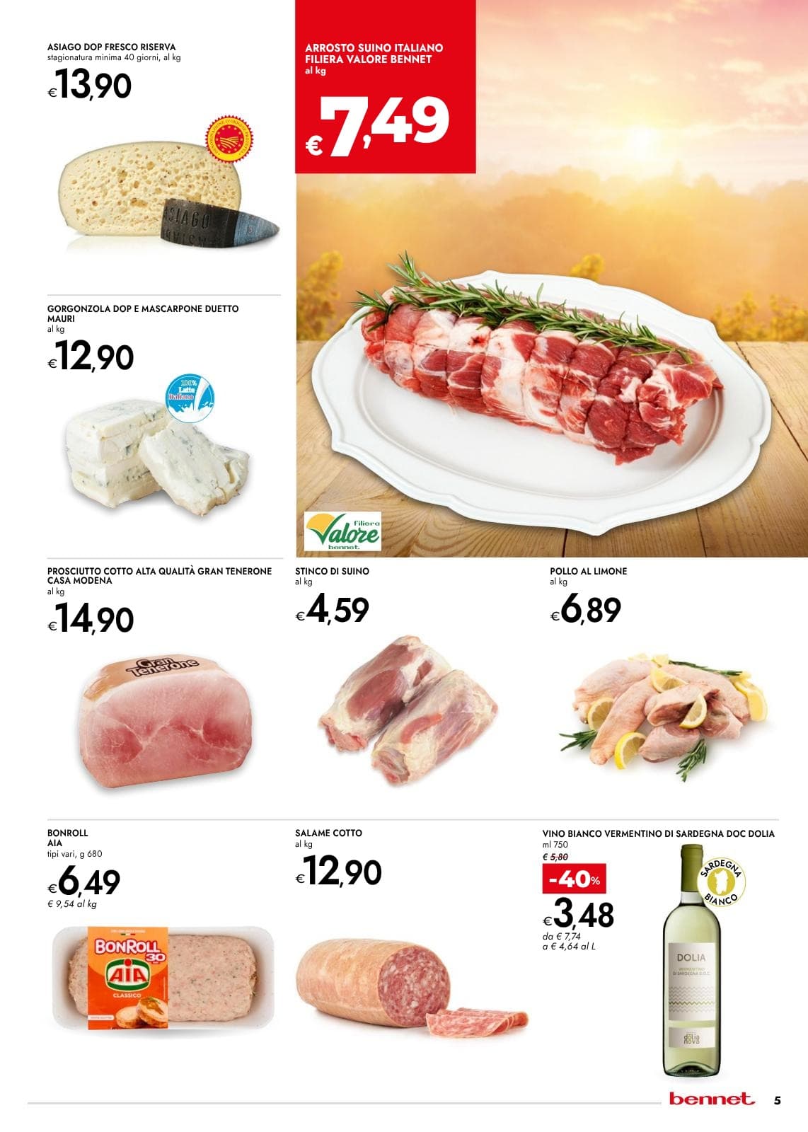 Pagina 5. del volantino Bennet - L'autunno In Tavola