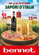Copertina del volantino Bennet Vini Salumi Formaggi + Dispensa
