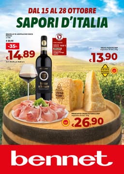Pagina 1 del volantino Bennet Vini Salumi Formaggi + Dispensa