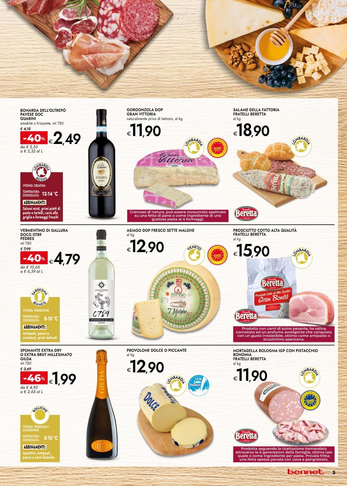 Pagina 5. del volantino Bennet - Vini Salumi Formaggi + Dispensa
