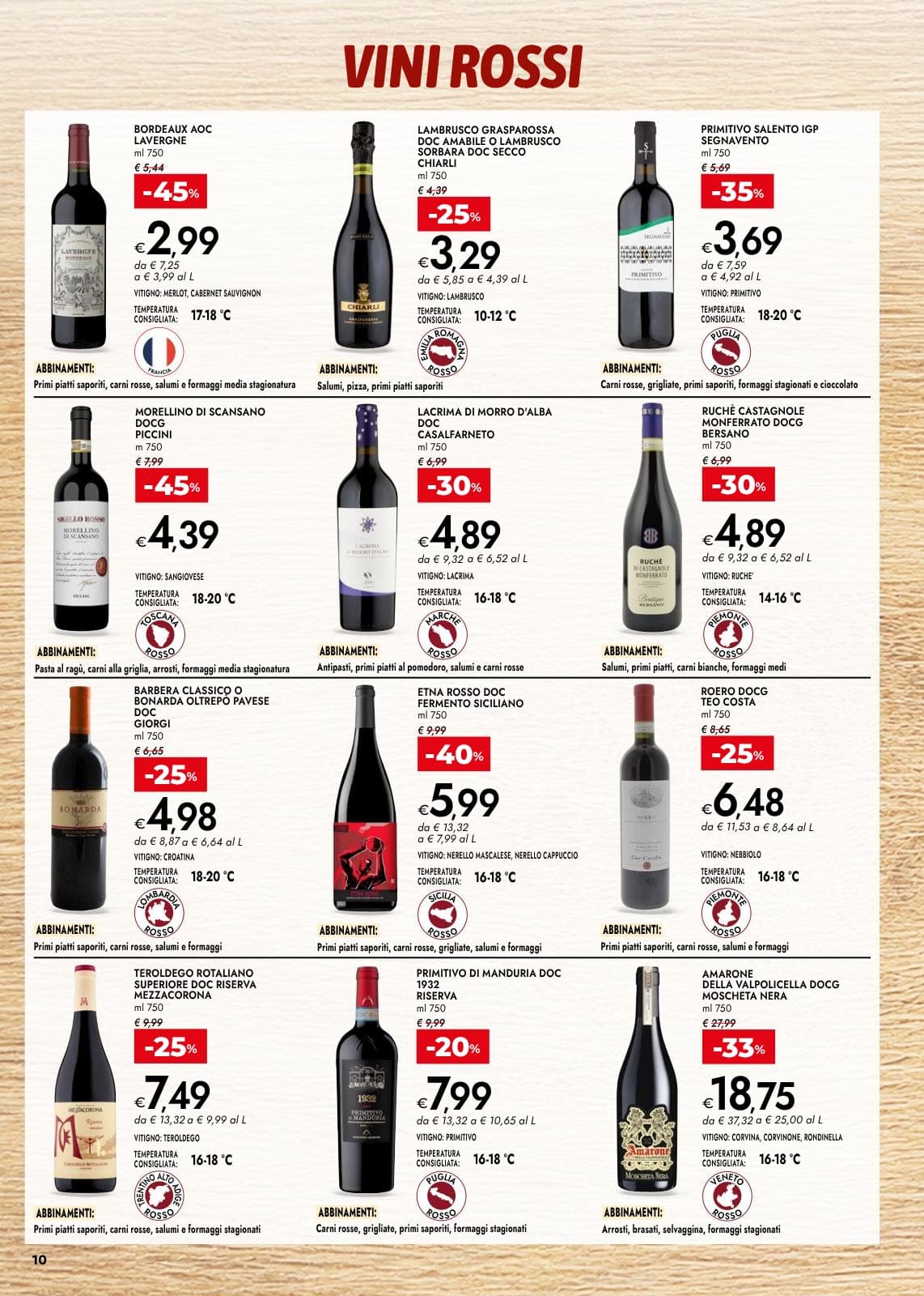 Pagina 10. del volantino Bennet - Vini Salumi Formaggi + Dispensa