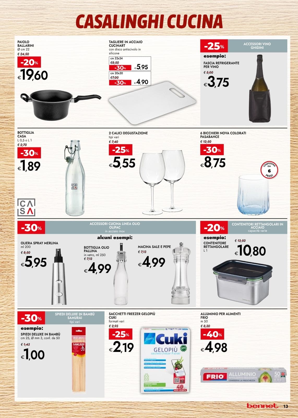 Pagina 13. del volantino Bennet - Vini Salumi Formaggi + Dispensa