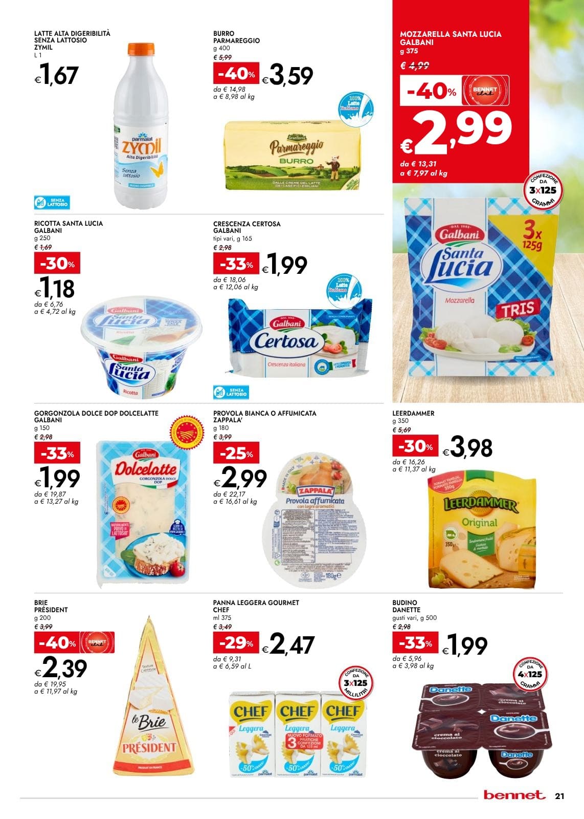 Pagina 21. del volantino Bennet - Vini Salumi Formaggi + Dispensa