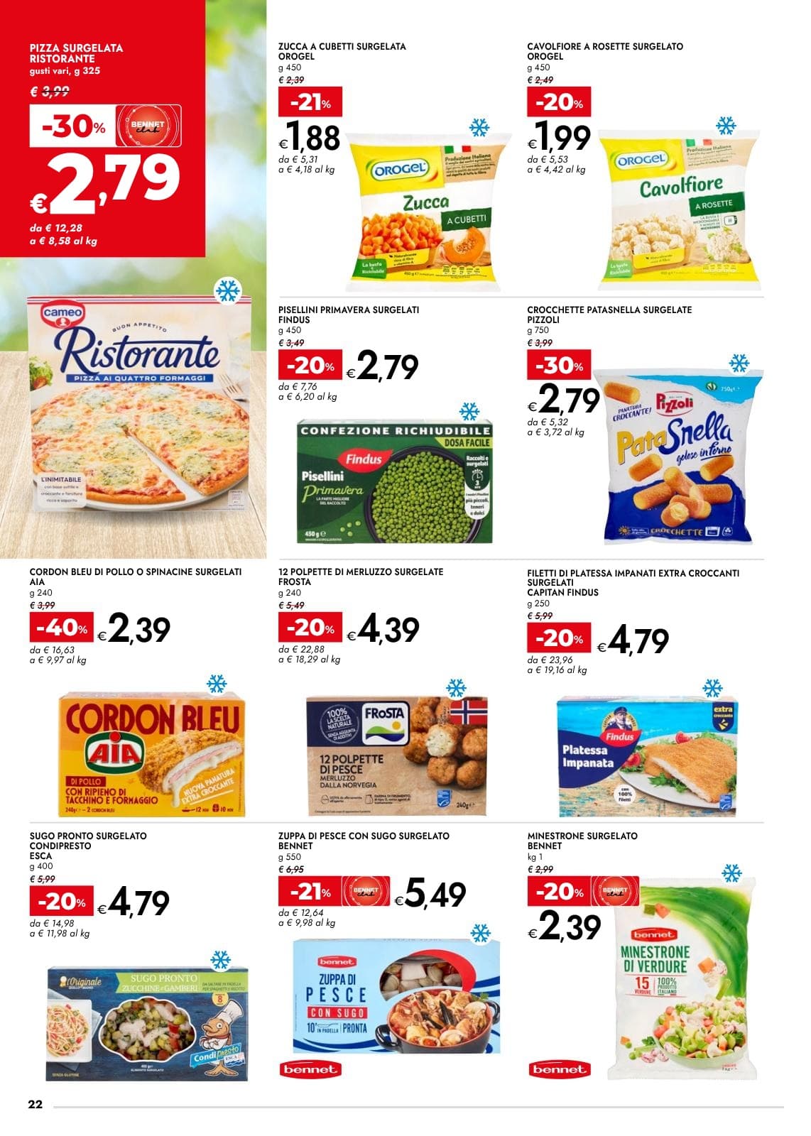 Pagina 22. del volantino Bennet - Vini Salumi Formaggi + Dispensa