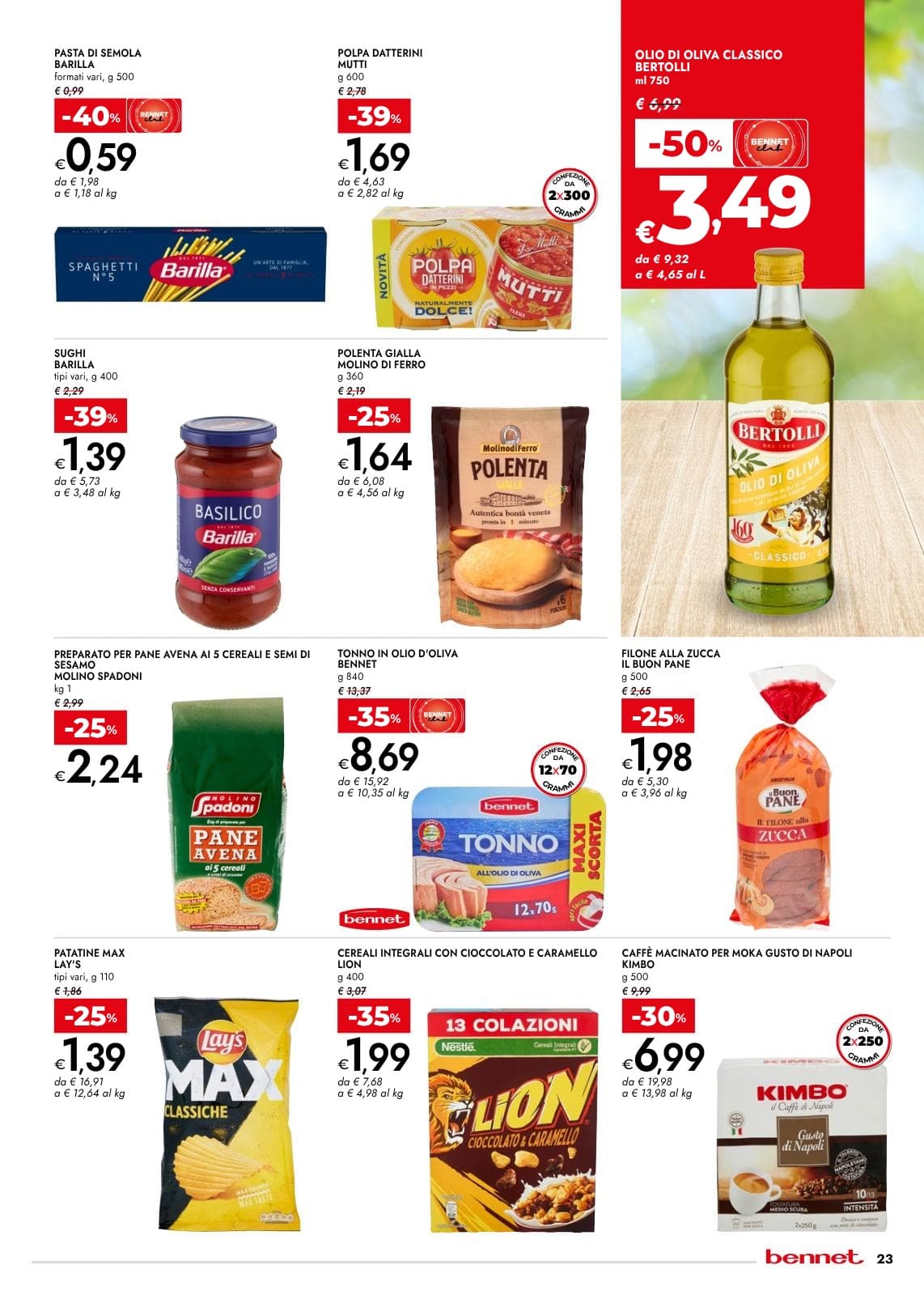 Pagina 23. del volantino Bennet - Vini Salumi Formaggi + Dispensa