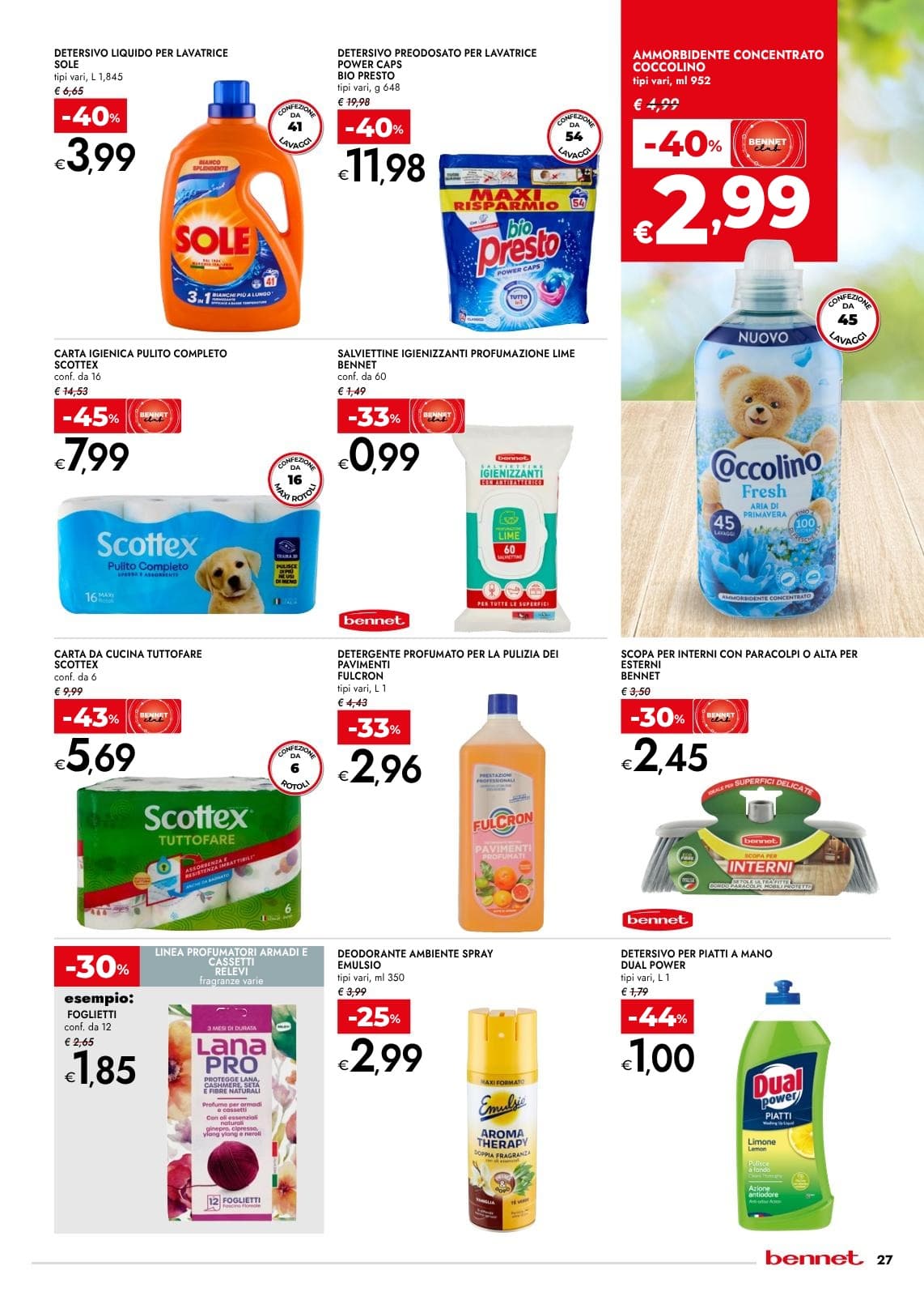 Pagina 27. del volantino Bennet - Vini Salumi Formaggi + Dispensa