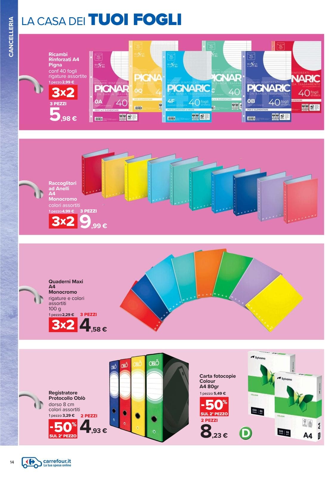 Pagina 14. del volantino Carrefour - Catalogo Scuola dal 28/07/2026