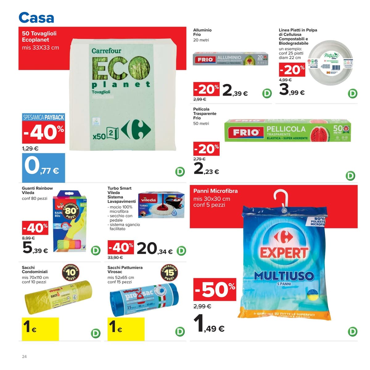 Pagina 24. del volantino Carrefour - Sconti Fino al 50%