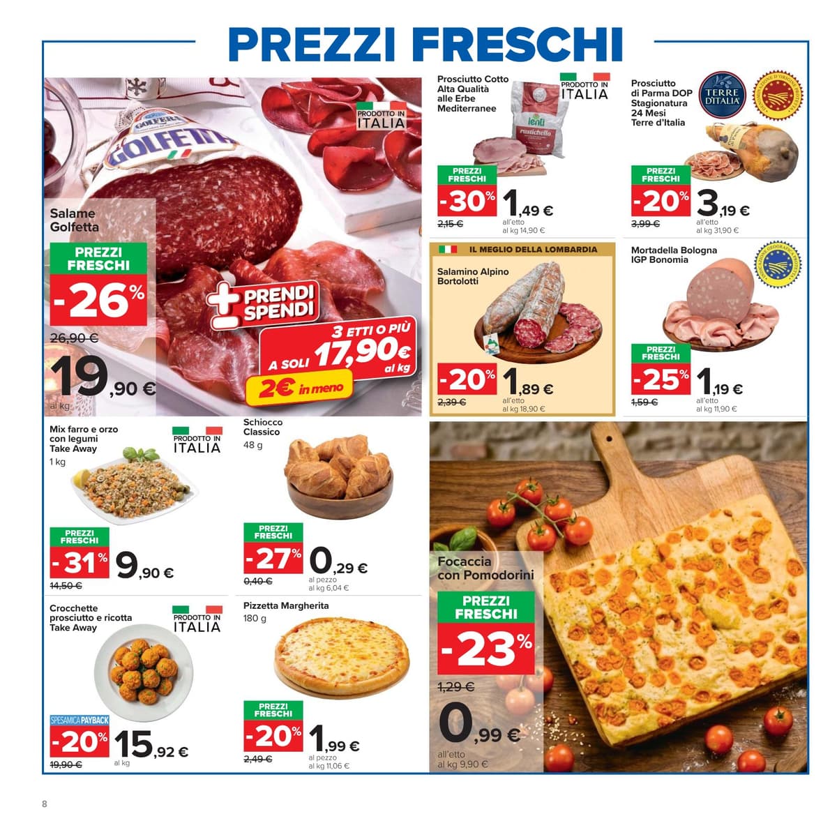 Pagina 8. del volantino Carrefour - Prezzi Freschi (iper) dal 23/08/2026