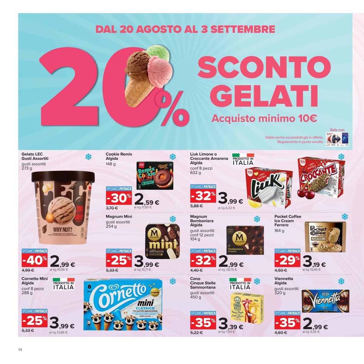 Pagina 14. del volantino Carrefour - Prezzi Freschi (iper) dal 23/08/2026