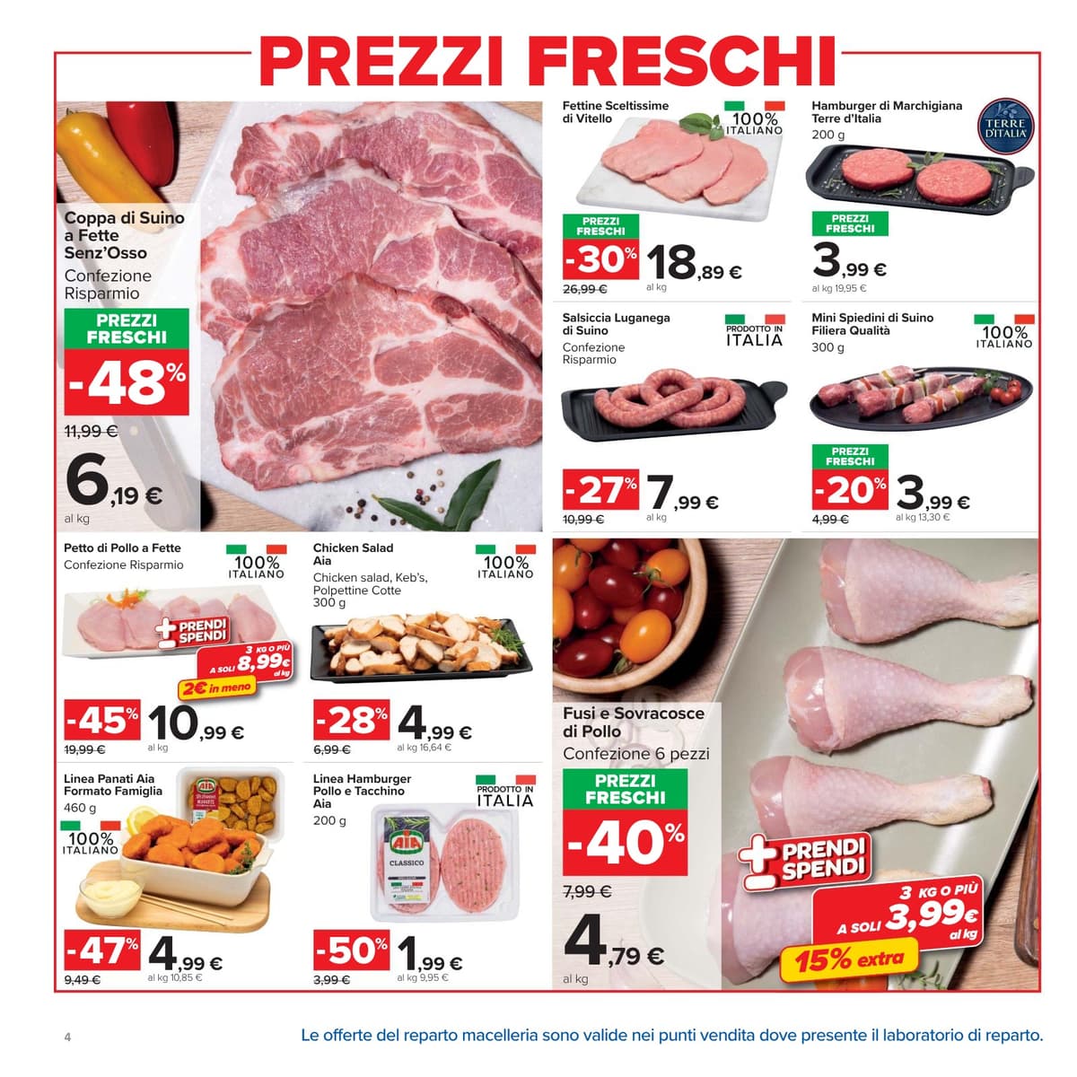 Pagina 4. del volantino Carrefour - Prezzi Freschi (market) dal 23/08/2026