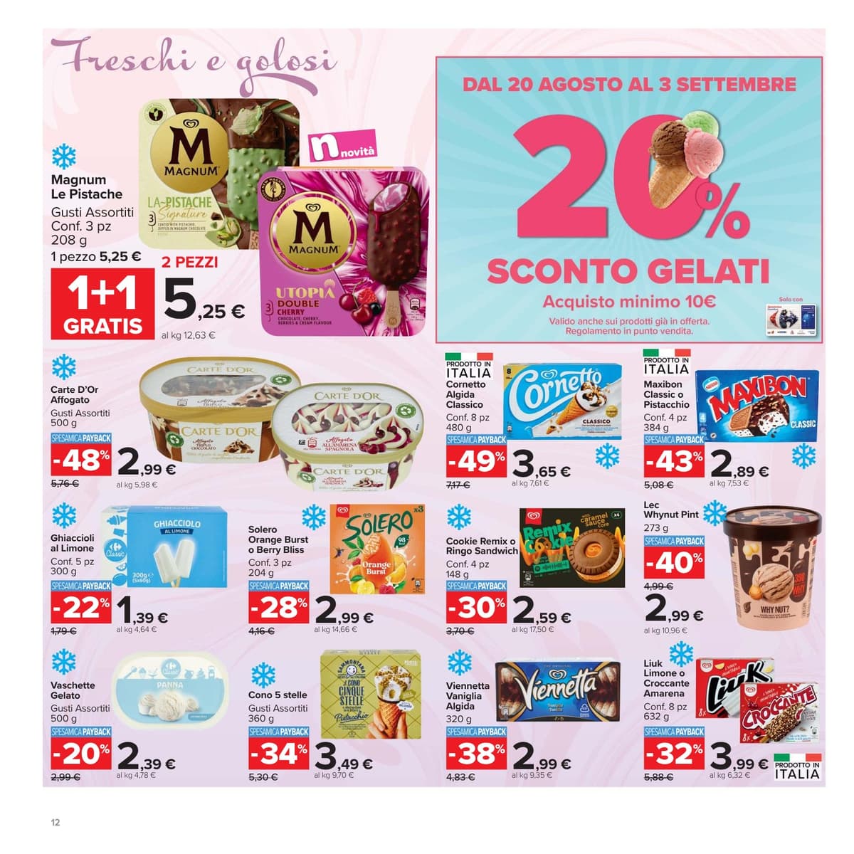 Pagina 12. del volantino Carrefour - Prezzi Freschi (market) dal 23/08/2026