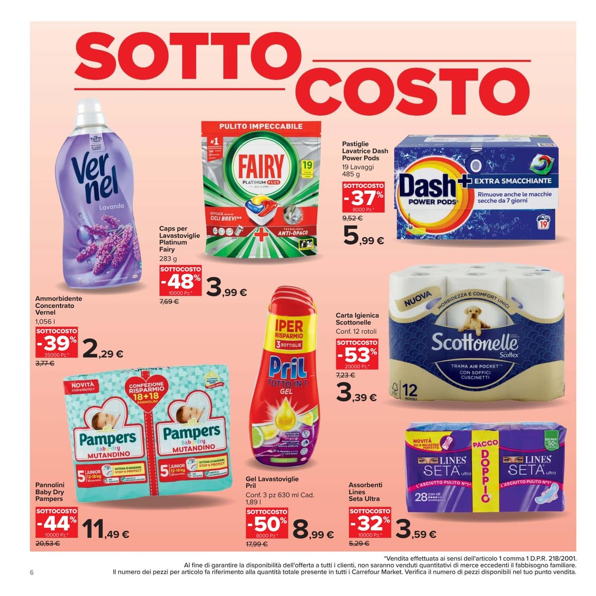 Pagina 6. del volantino Carrefour - Sottocosto (market) dal 05/09/2026