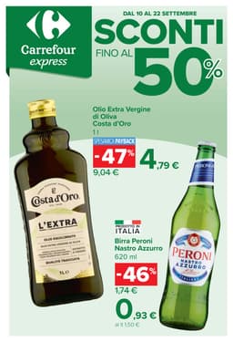 Pagina 1 del volantino Carrefour Sconti fino al 50% (express)