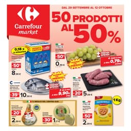 Pagina 1 del volantino Carrefour 50 prodotti al 50% (market)