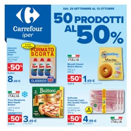 Pagina 1 del volantino Carrefour 50 prodotti al 50%