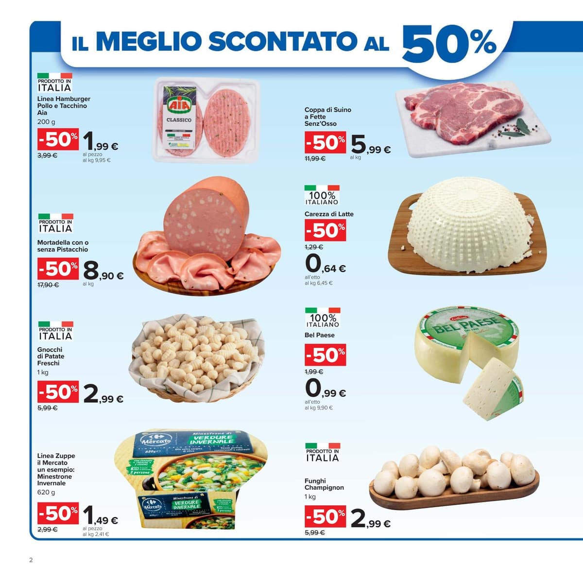 Pagina 2. del volantino Carrefour - 50 prodotti al 50%