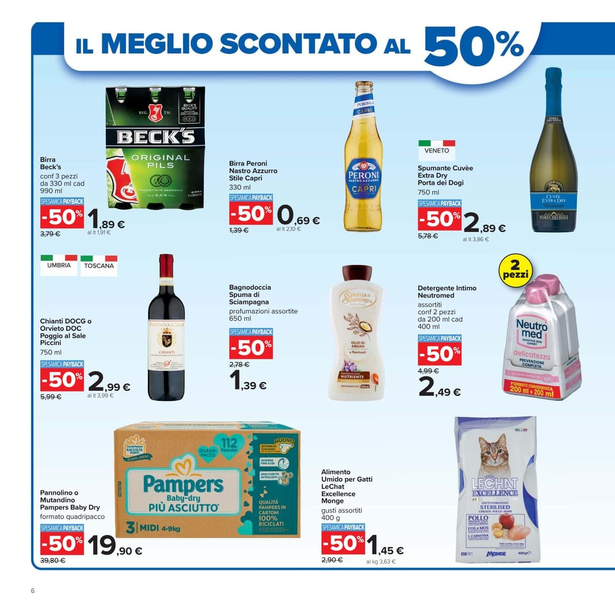 Pagina 6. del volantino Carrefour - 50 prodotti al 50%